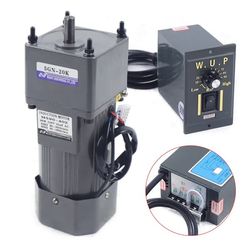 Elektrisk växelmotor - AC 90W - 220V - Enfas - Högt vridmoment - Utväxling 1:20 - Hastighetsreducerare 20K - Grå