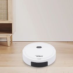 Robotstøvsuger - 3-i-1 Rengøringsrobot - Automatisk retningsskift - Støvsugning, fejning & gulvvask - Fuldautomatisk - 220V - Hvid