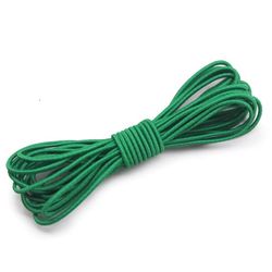 Elastisk snor - Rund bungee line 2,5 mm - Gummisnor ca. 5,5 m - Til tøj, hobby, DIY - Grøn Green204