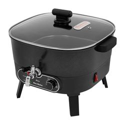 Vaxsmältare - Elektrisk smältgryta för ljus - 6 L Kapacitet - 750 W - Justerbar Temperatur - Non-stick-beläggning - Gjutaluminium - Svart