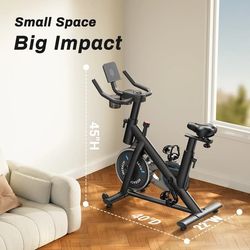 Motionscykel / Spinningcykel - S26B1 - Friktionsmodstand - Bluetooth App - Justerbart sæde - Flaskeholder - Kapacitet 136 kg - Stålramme - Sort