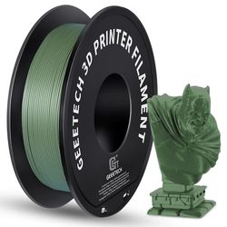 Mat PLA 3D-printerfilament - 1,75 mm 1 kg spole - Frostet Overflade - Vakuumpakket - Fluorescerende Grøn