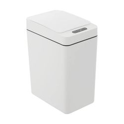 Skraldespand 12 l 2-pak - Automatisk sensor affaldsspand - Infrarød - Batteridrevet - Med låg og lugtstop - Pladsbesparende ABS-plast - Beige