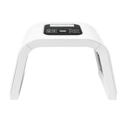 LED lysterapi til ansigt - PDT hudplejeapparat - 7 farver - 287 LED - Timer 5–60 min - Bordmodel - EU-stik 100–240V - Hvid