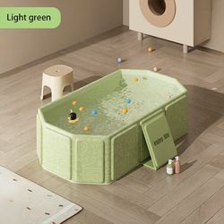 Baby Bath Tub Foldable Collapsible Baby Bathtub born to Toddler with Toys Brand New