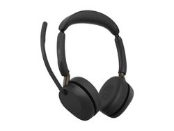 Jabra Evolve3 65 UC Stereo - Hodesett - on-ear - Bluetooth - trådløs, kablet - aktiv støydemping - USB-C via Bluetooth-adapter, USB-C - Optimert fo...