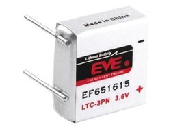 Specialbatteri LTC-3PN U-lödpinnar Litium EVE EF651615 3,6 V 400 mAh 1 st. (232541)