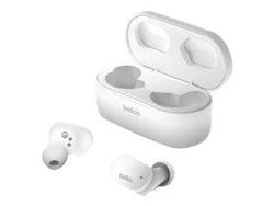 Belkin SoundForm - True wireless-hodetelefoner med mikrofon - i øret - Bluetooth - hvit