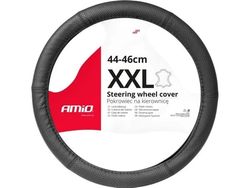 AMiO perforert lærtrekk til bilratt XXL 44–46 cm swc-50-xxl amio-03559
