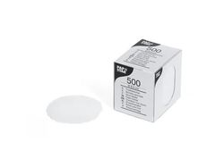 PAPSTAR - Dekkeserviett - Størrelse 8.5 cm - rund - avhendbar - hvit (en pakke 500)