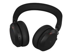 Jabra Evolve2 75 - Hodesett - på øret - Bluetooth - trådløst, kabling - aktiv støyreduksjon - USB-A - støyisolerende - svart - Sertifisert for Micr...