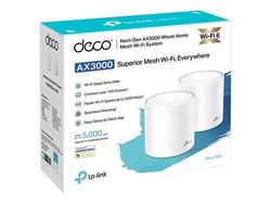 TP-Link Deco X60 - Wi-Fi-system - (2 rutere) - maske 1GbE - Wi-Fi 6 - Dobbeltbånd