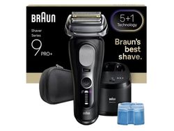 Braun Series 9 Pro+ 9660CC, Barberingsmaskin, Svart, Sølv, Rustfritt stål, Knapper, LED, AC / batteri