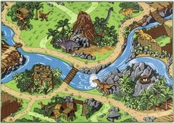 Bil Legetæppe ''Dino World'' 95 x 133 cm