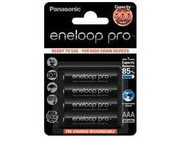 Panasonic eneloop pro oppladbare AAA-batterier 930 mAh BK-4HCDE/4BE, 4-pk