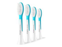 Philips Sonicare For Kids HX6044 - Extra tandborsthuvud - till tandborste - vit/hav (paket om 4)