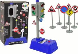 LeanToys sett med trafikkskilt lys og lyd 23 cm