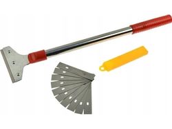 Geko skrape for fjerning av maling fra vegger og vinduer 48 cm + 10 blader (150)