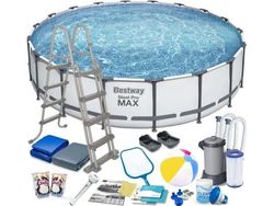 Bestway Steel Pro 56462, 23062 l, Innrammet basseng, Stige, Blå, 85,6 kg