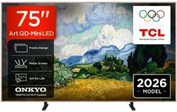 TCL A400 Pro 75A400 Pro, 190,5 cm (75"), 3840 x 2160 piksler, QD-Mini LED, Smart TV, Wi-Fi, Hvit
