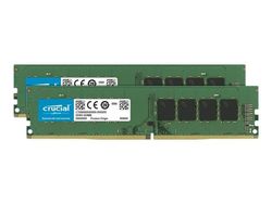 Crucial - DDR4 - sats - 32 GB: 2 x 16 GB - DIMM 288-pin - 3200 MHz / PC4-25600 - CL22 - 1.2 V - ej buffrad - icke ECC