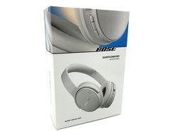 Bose QuietComfort - Hörlurar med mikrofon - fullstorlek - Bluetooth - trådlös, kabelansluten - aktiv brusradering - 3,5 mm kontakt - rökvit