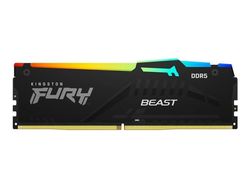 Kingston FURY Beast RGB - DDR5 - modul - 16 GB - DIMM 288-pin - 6000 MT/s / PC5-48000 - CL36 - 1.35 V - ej buffrad - on-die ECC - svart