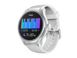 Hama 5010 - 46 mm - silver zinc alloy - smartklokke med stropp - silikon - grå - display 1.38" - Bluetooth - 60 g
