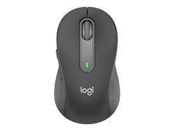 Logitech Signature M650 - Mus - optisk - 5 knappar - trådlös - 2.4 GHz, Bluetooth - Logitech Logi Bolt USB-mottagare - grafit