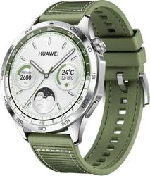 Huawei | Klokke GT 4 (46mm) - Smartklokke med reim - håndleddsstørrelse: 140-210 mm - Rustfritt stål/grønn reim