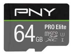 PNY PRO Elite microSDXC-minnekort 64 GB UHS-I 100 MB/s, SD-adapter inkludert