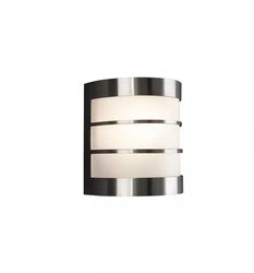 Philips myGarden Calgary vägglampa 60 W E27 ljuskälla medföljer inte, Väggbelysning för utomhusbruk, Rostfritt stål, Glas, Metall, IP44, Terass, Tr...