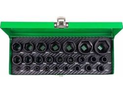 Stahlwille ROCKFORCE slagpipe-ssett komplett 25 deler 1/2" og 1/4" 6-kant (4-32 mm)