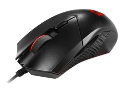 MSI Clutch GM08 - Mus - høyre- og venstrehåndet - optisk - 6 knapper - kablet - USB - svart