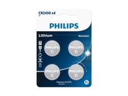 Philips CR2450 knappcellsbatteri litium 4-pack - 2292445