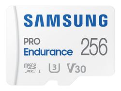 Samsung PRO Endurance MB-MJ256KA - Flashminnekort (microSDXC til SD-adapter inkludert) - 256 GB - Video Class V30 / UHS-I U3 / Class10 - microSDXC ...
