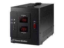 PowerWalker AVR 3000/SIV - Automatisk spänningsregulator - AC 230 V - 2400 Watt - 3000 VA - utgångskontakter: 2 - svart
