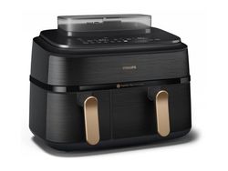 Philips 5000 Series NA552 - Dobbel luftfrityr - 9 liter - 2.75 kW - svart rustfritt stål