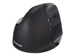 Bakker Elkhuizen Evoluent Vertical Mouse 4 - Vertikal mus - ergonomisk - högerhänt - 6 knappar - trådlös - Bluetooth - svart