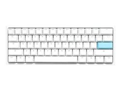 Ducky One 2 Pro Mini - Tastatur - bakgrunnsbelyst - USB - QWERTY - USA - tastsvitsj: Cherry / Gateron / Kailh - hvit