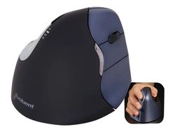 Evoluent VerticalMouse 4 Right - Vertikal mus - høyrehendt - laser - 6 knapper - trådløs - 2.4 GHz - USB trådløs mottaker