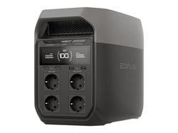 EcoFlow Delta 3 - Bærbar strømstasjon - 3600 watt - litium-jernfosfat - 1024 Wh - Bluetooth, Wi-Fi - utgangskontakter: 11 - Europa - sølv, grå