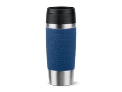 EMSA Travel Mug Classic N2020300, Svart, Blå, Rostfritt stål, Silikon, Rostfritt stål, Polypropylen (PP), 4 h, 8 h