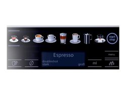 Siemens EQ.6 plus extraKlasse TE657F03DE - Automatisk kaffemaskin med melkeskummer - 19 bar - rustfritt stål/svart