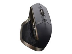 Logitech MX Master - Mus - laser - 5 knapper - trådløs - 2.4 GHz, Bluetooth - USB trådløs mottaker - meteoritt