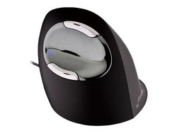 Evoluent VerticalMouse D Large - Vertikal mus - ergonomisk - laser - 6 knapper - trådløs - USB trådløs mottaker