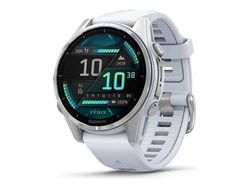 Garmin Fenix 8 - 43 mm - silver - sportklocka med band - silikon - whitestone - handledsstorlek: 108-182 mm - display 1.4" - 32 GB - Bluetooth, Wi-...
