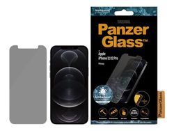PanzerGlass™ | Privacy Edition - Skjermbeskytter for mobiltelefon - Standard passform - Krystallklar | Apple iPhone 12/12 Pro