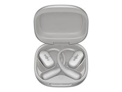 SHOKZ OpenFit 2+ - True wireless-hörlurar med mikrofon - öppet öra - montering över örat - Bluetooth - grå