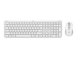 Logitech Signature Slim Combo MK950 - Sats med tangentbord och mus - trådlös - Bluetooth 5.1 LE - QWERTY - Nordisk - offwhite